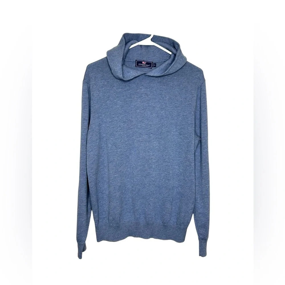 Vineyard Vines Hooded pullover sweater Men’s Sz S Blue Gray Preppy Coastal Golf